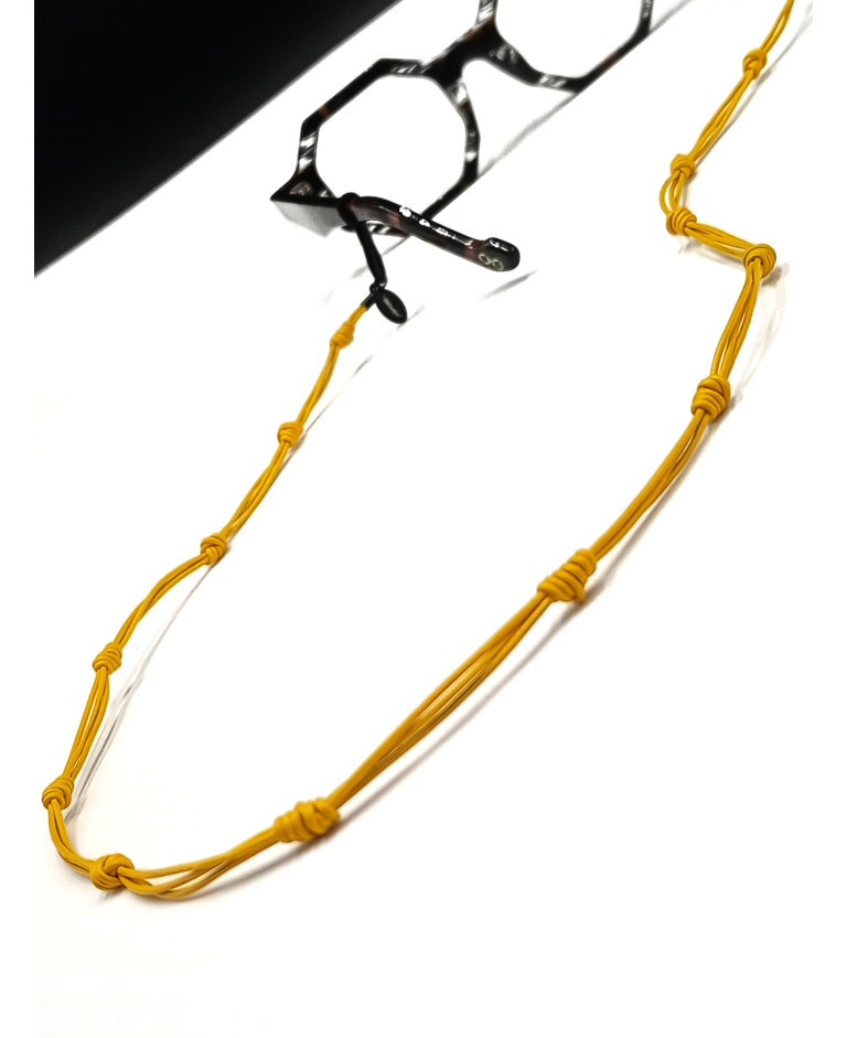 NUDO SALVAJE COLORFUL de cuero amarillo para gafas