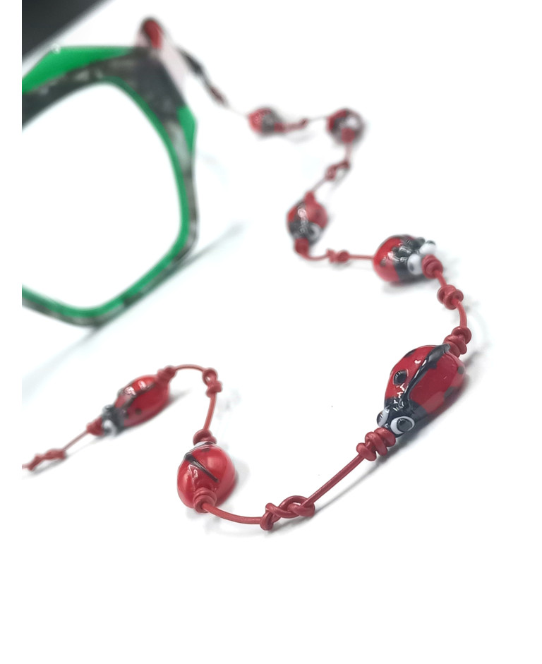LADYBUG en cuero ROJO
