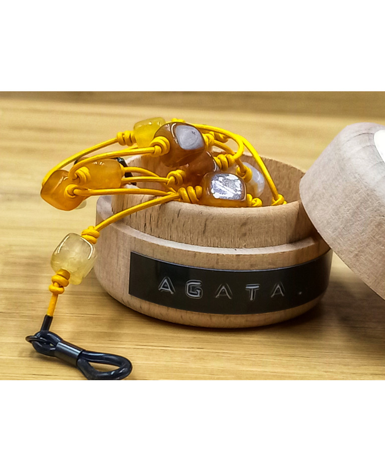 AGATA TOAST EN CUERO AMARILLO