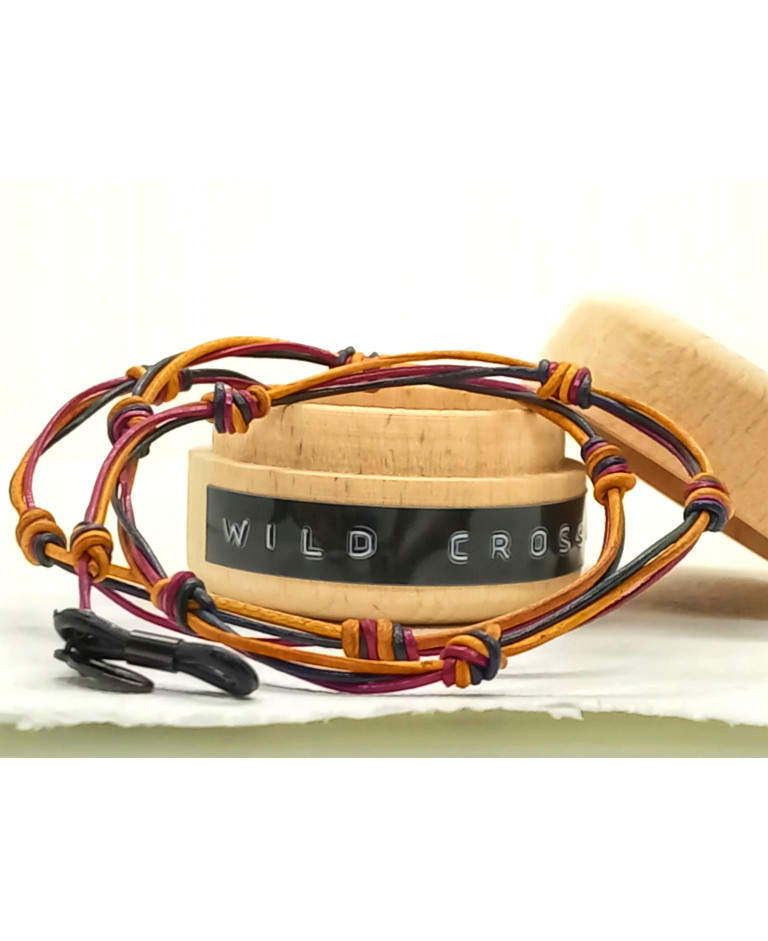 cuero AZUL & GRANATE