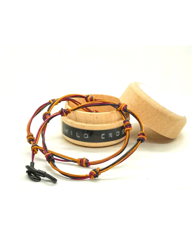 cuero AZUL & GRANATE