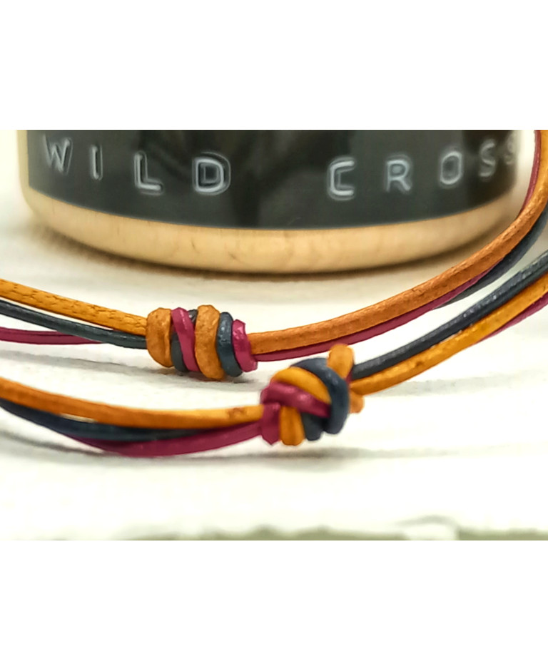 cuero AZUL & GRANATE